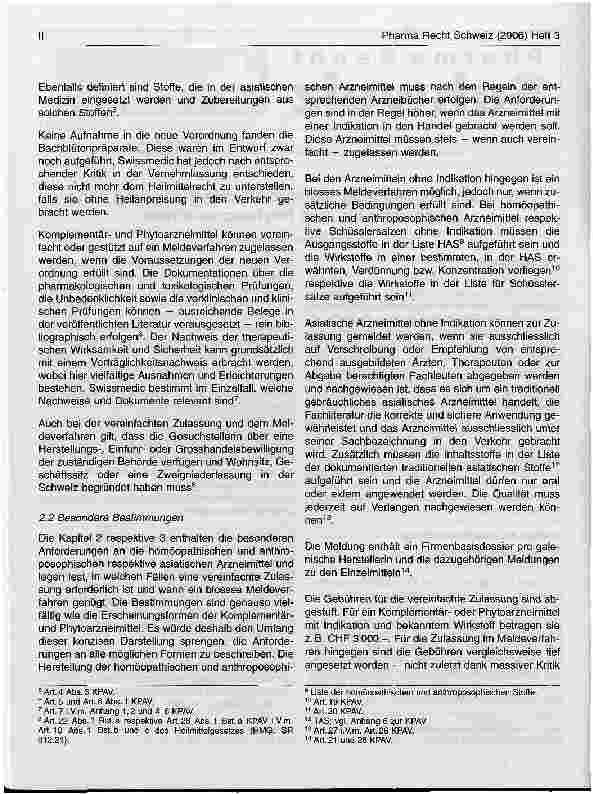 Vorschauseite 2: Neue Verordnung über die vereinfachte Zulassung von Komplementärund Phytoarzneimitteln