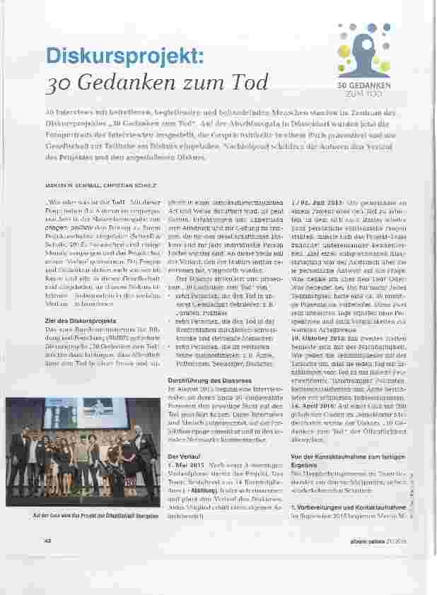 Vorschauseite 1: Diskursprojekt: 30 Gedanken zum Tod