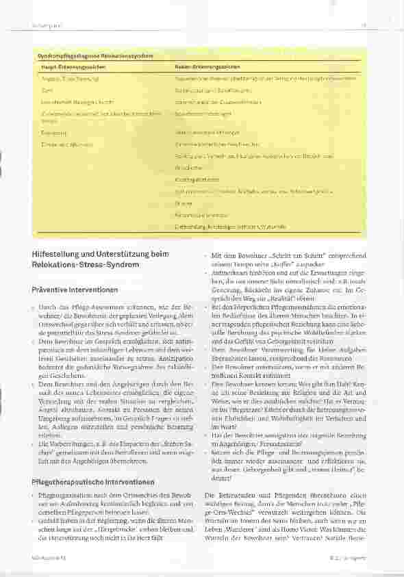 Vorschauseite 3: Relokationssyndrom: Verlegungsstress Syndrom durch Ortswechsel NANDA Pflegediagnose, 2005