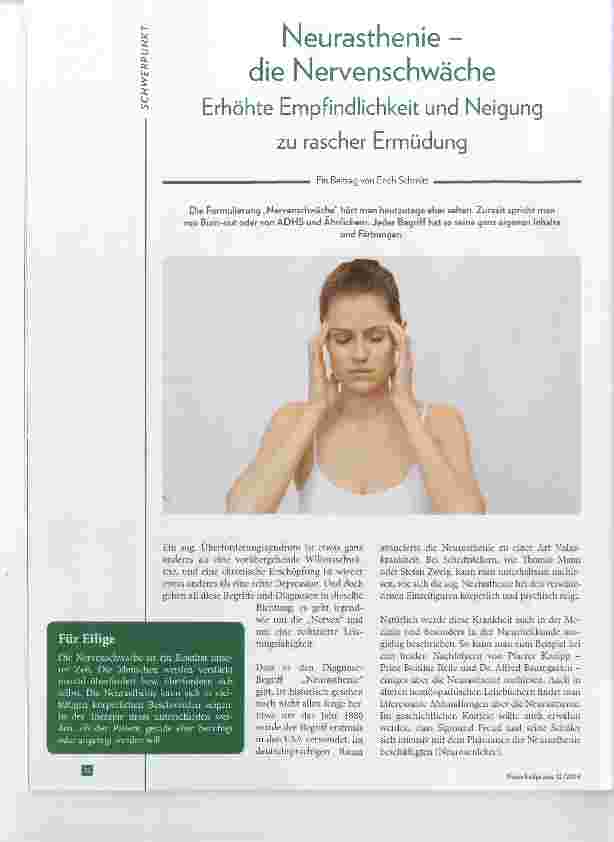 Vorschauseite 1: Neurasthenie - die Nervenschwäche