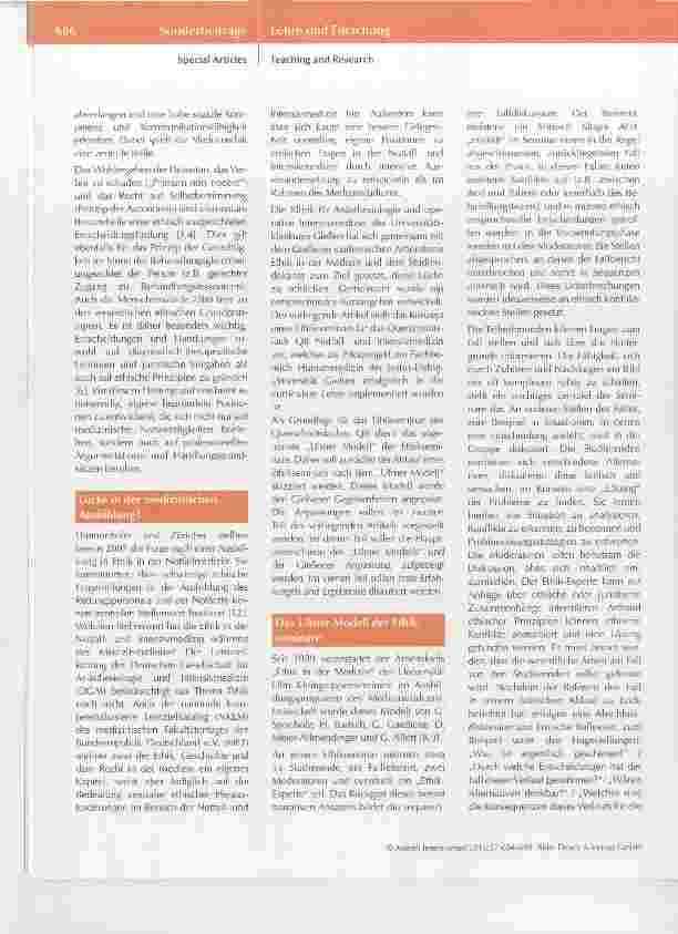 Vorschauseite 3: Ethik (k)ein Thema in der notfallund intensivmedizinischen Ausbildung von Medizinstudierenden?
