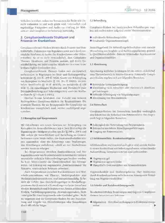 Vorschauseite 2: Compliance im Krankenhaus