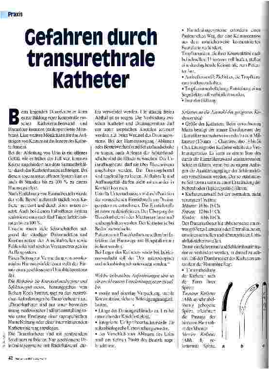 Vorschauseite 1: Gefahren durch transurethrale Katheter