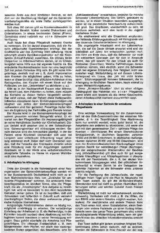 Vorschauseite 3: Die meisten Kranken liegen zu Hause Gedanken zur Gemeindepflege
