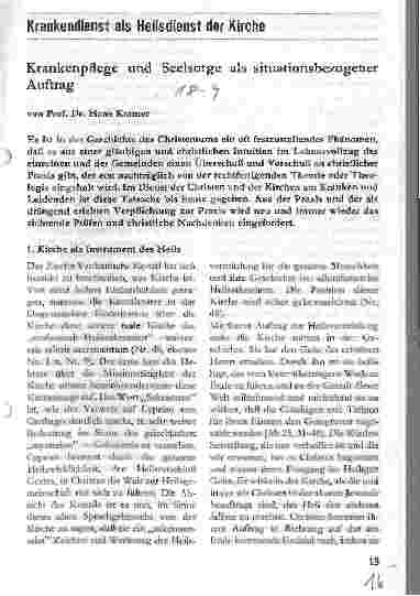 Vorschauseite 1: Krankenpflege und Seelsorge als situationsbezogener Auftrag