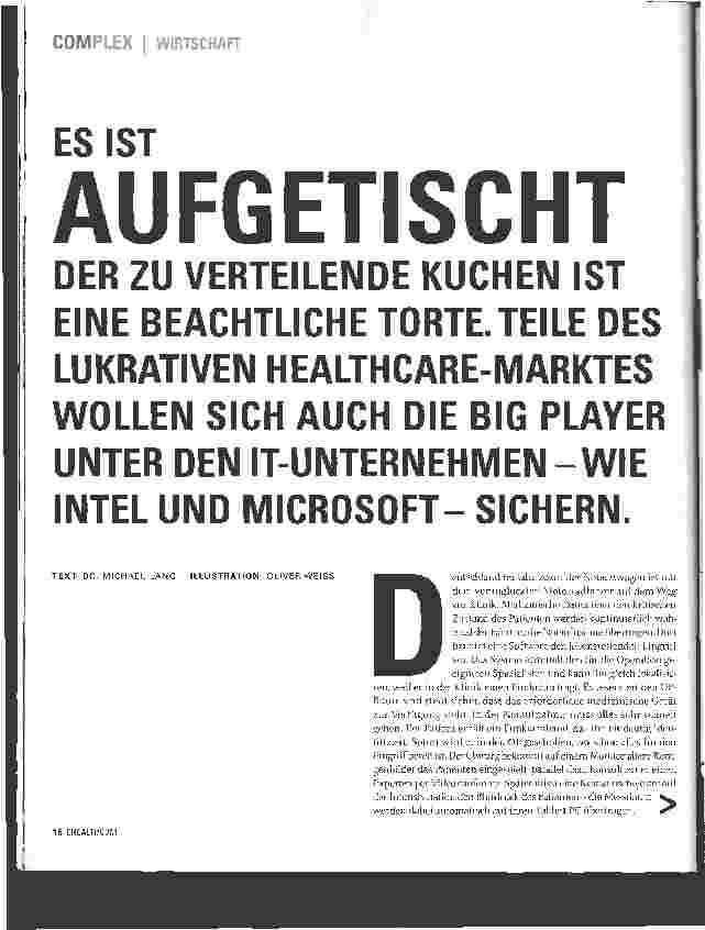 Vorschauseite 1: WIRTSCHAFT - ES IST AUFGETISCHT.