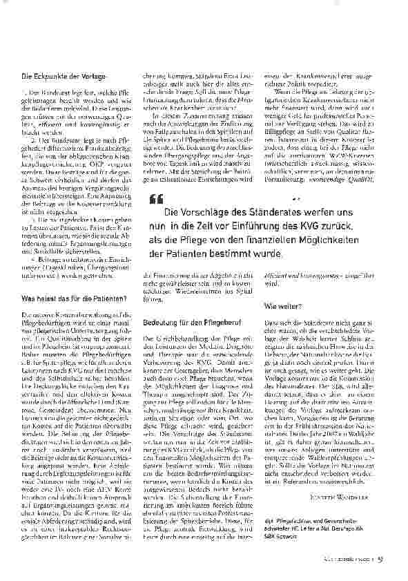 Vorschauseite 2: Der Ständerat hat einen ersten Schritt getan - in die falsche Richtung!