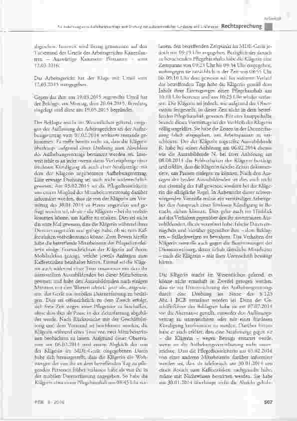 Vorschauseite 3: Zur Anfechtung eines Aufhebungsvertrags nach Drohung mit außerordentlicher Kündigung und Strafanzeige