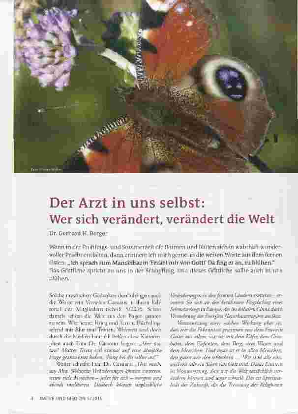 Vorschauseite 1: Der Arzt in uns selbst: Wer sich verändert, verändert die Welt