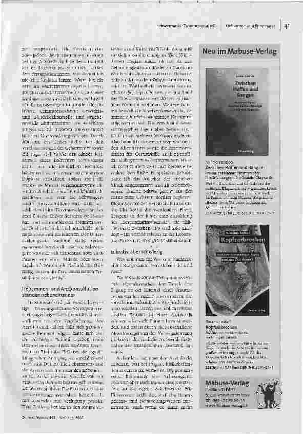 Vorschauseite 2: Nehmen Sie Platz - zwischen den Stühlen! Eine Hebamme berichtet über ihre Zusammenarbeit mit einem Frauenarzt