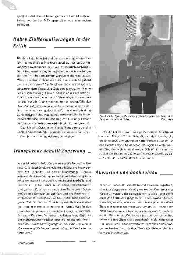 Vorschauseite 2: Leitbild lebenDie Mitarbeiterseite: Jetzt kommt es auf die Umsetzung an.