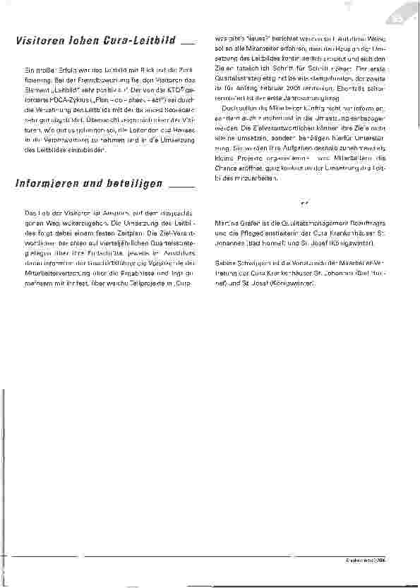 Vorschauseite 3: Leitbild lebenDie Mitarbeiterseite: Jetzt kommt es auf die Umsetzung an.