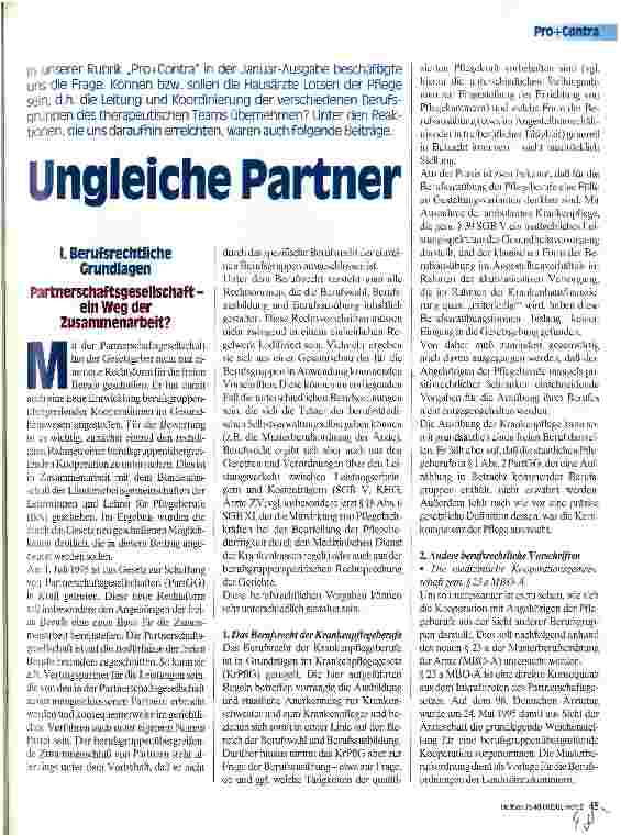 Vorschauseite 1: Ungleiche Partner