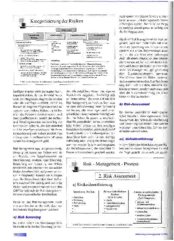 Vorschauseite 3: Risk-Management in der Altenpflege -Entlastung für die Betreuer?