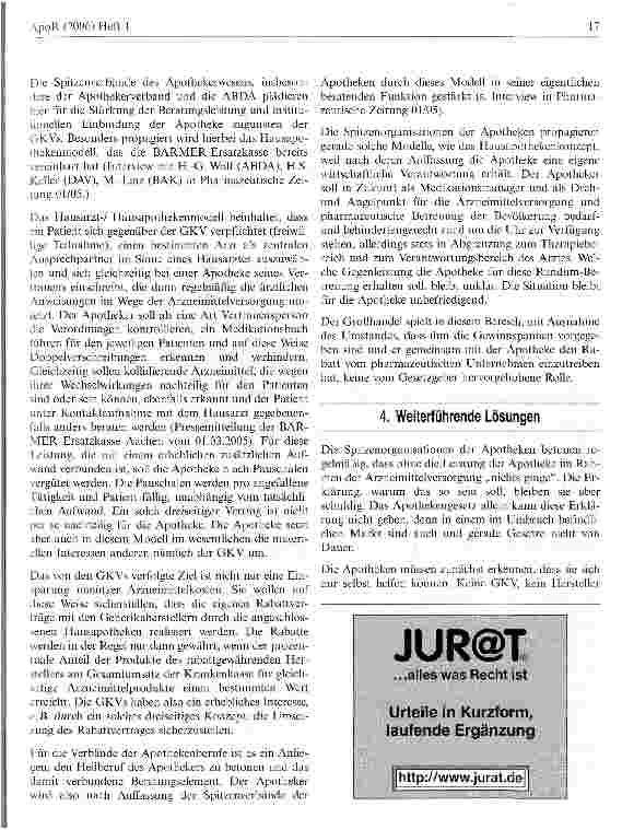 Vorschauseite 3: Die Apotheke zwischen Gesetzlicher Krankenkasse und Arzneimittelhersteller