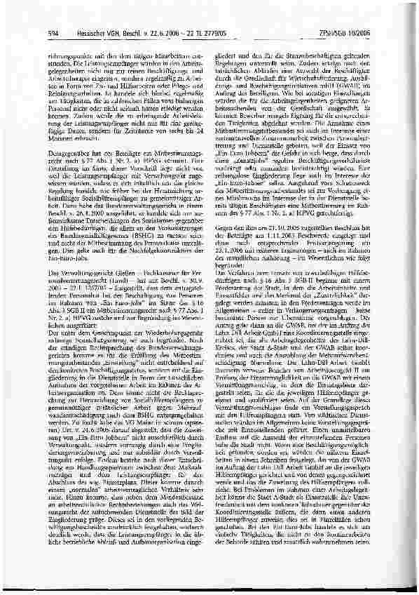 Vorschauseite 3: Ein-Euro-Kräfte; Eingliederung; Einstellung; Mitbestimmung; Zuweisung