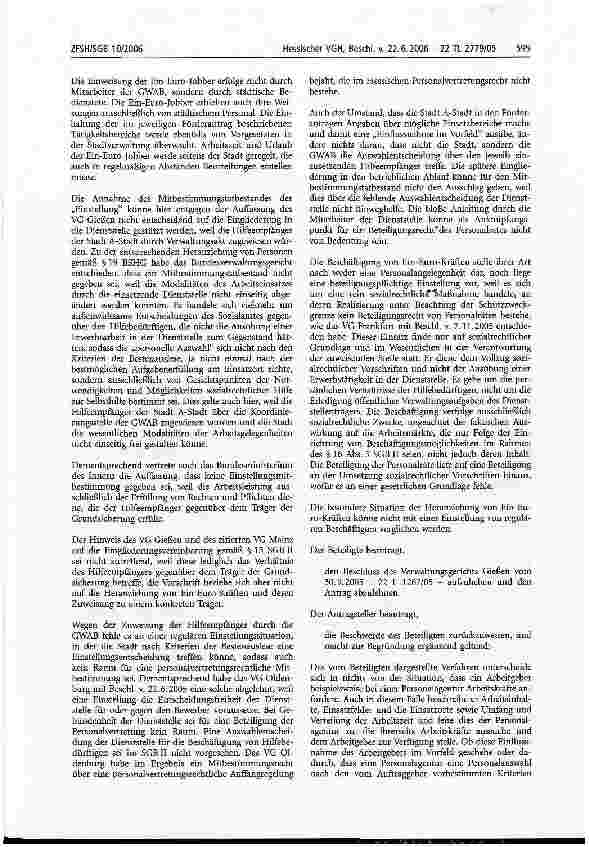 Vorschauseite 4: Ein-Euro-Kräfte; Eingliederung; Einstellung; Mitbestimmung; Zuweisung