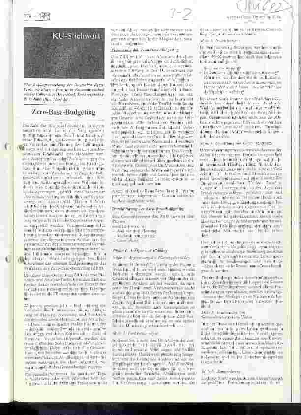 Vorschauseite 1: Zero-Base-Budgeting