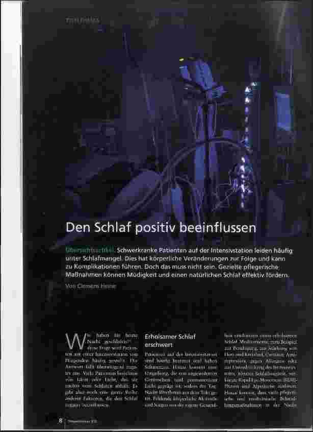 Vorschauseite 1: Den Schlaf positiv beeinflussen