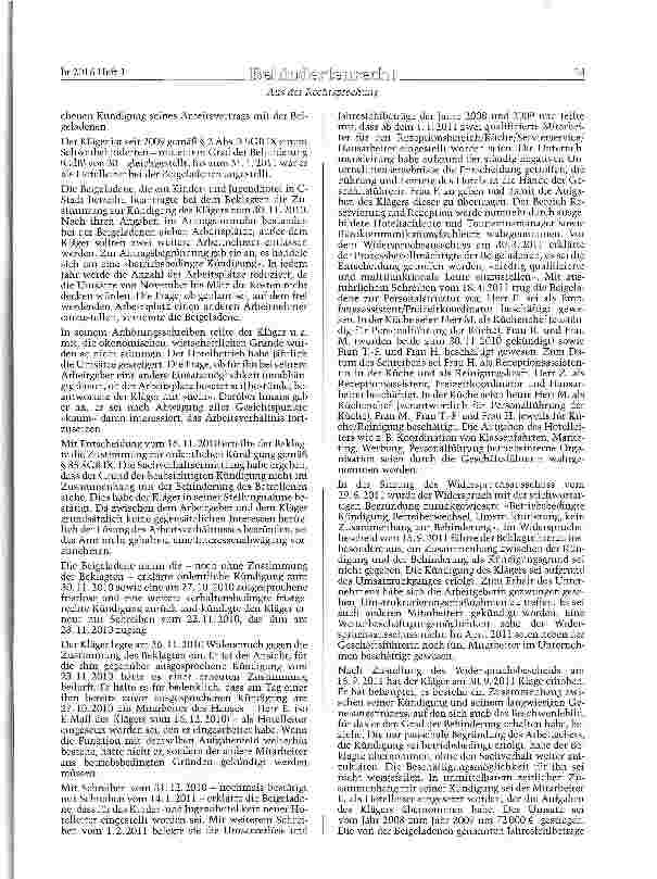 Vorschauseite 2: SGB IX §§ 85, 89; KSchG § 23 Abs. 1 Sätze 2 u. 3 Zustimmung zur betriebsbedingten Kündigung eines schwerbehinderten Menschen - entscheidungserheblicher Zeitpunkt