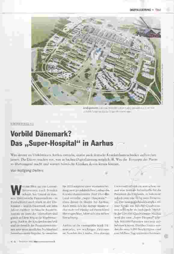 Vorschauseite 1: Vorbild Dänemark? Das „Super-Hospital“ in Aarhus