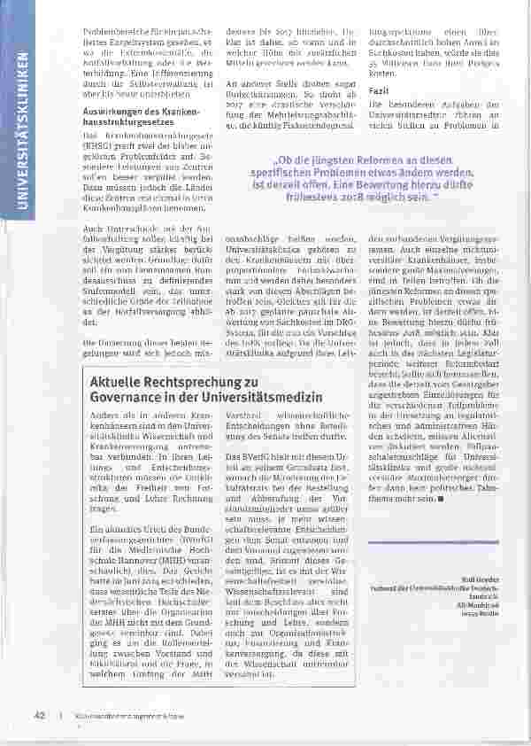 Vorschauseite 4: Leistungsfähigkeit der Universitätsmedizin gefährdet
