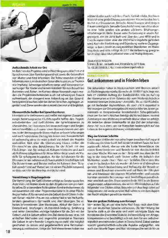 Vorschauseite 2: pro familia: Flüchtlinge im Blick