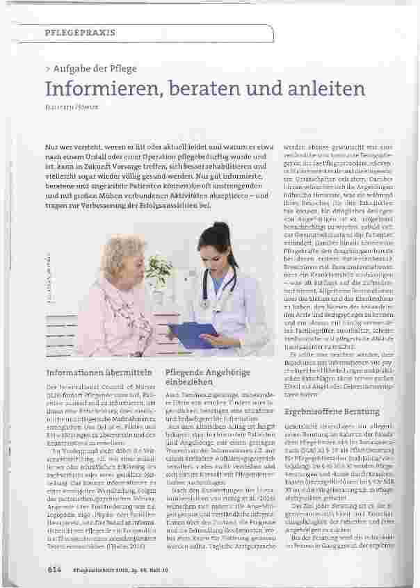 Vorschauseite 1: Informieren, beraten und anleiten