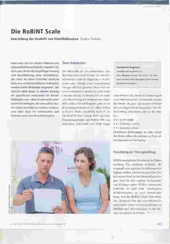 Vorschauseite 1: Die RoBiNT Scale