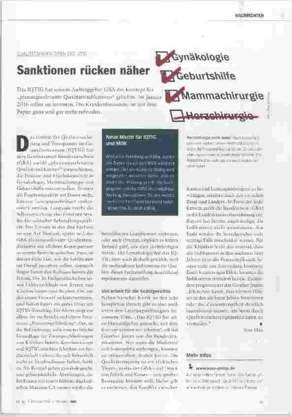Vorschauseite 1: Sanktionen rücken näher