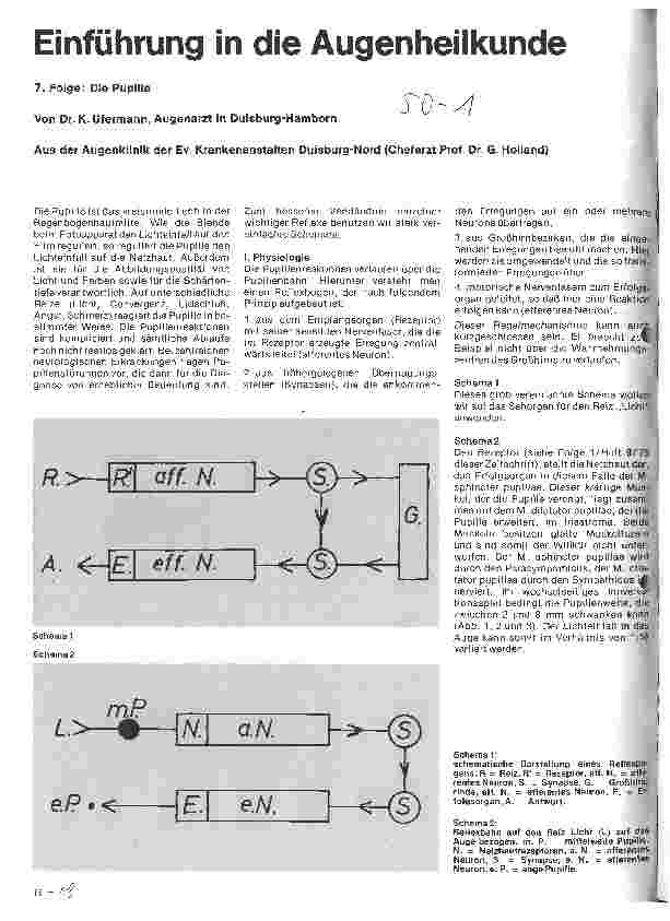 Vorschauseite 1: Einführung in die Augenheilkunde 7. Folge: Die Pupille