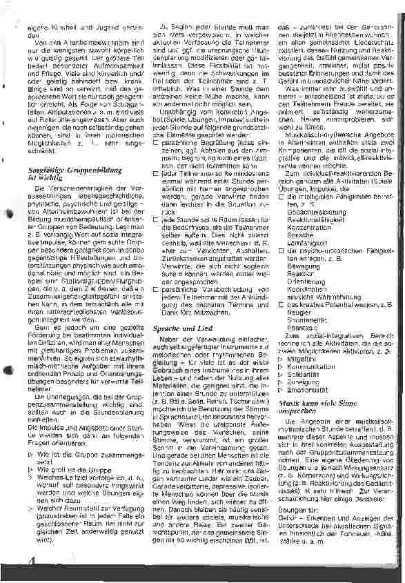 Vorschauseite 2: Angebote zur Reaktivierung alter Menschen Singen - Musizieren - Bewegen
