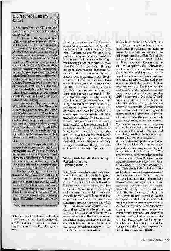 Vorschauseite 3: Psychotherapie weg vom Fenster?