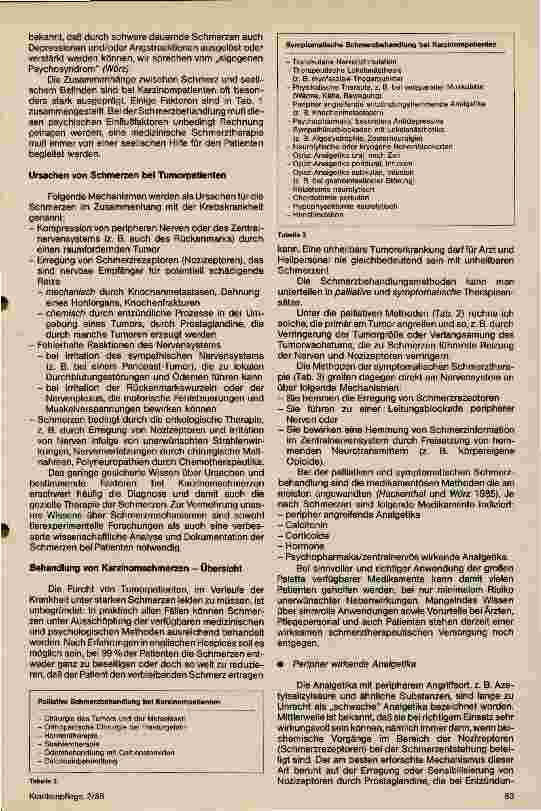 Vorschauseite 2: Schmerz und seine Behandlung bei Tumorpatienten