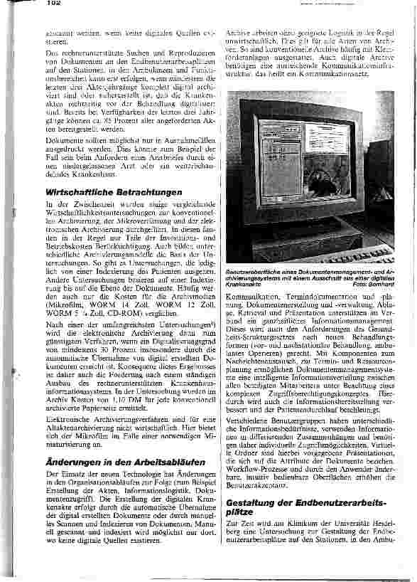 Vorschauseite 5: Rechnerunterstützte Dokumentenverwaltung und Optische Archivierung: Der Weg zur digitalen Krankenakte