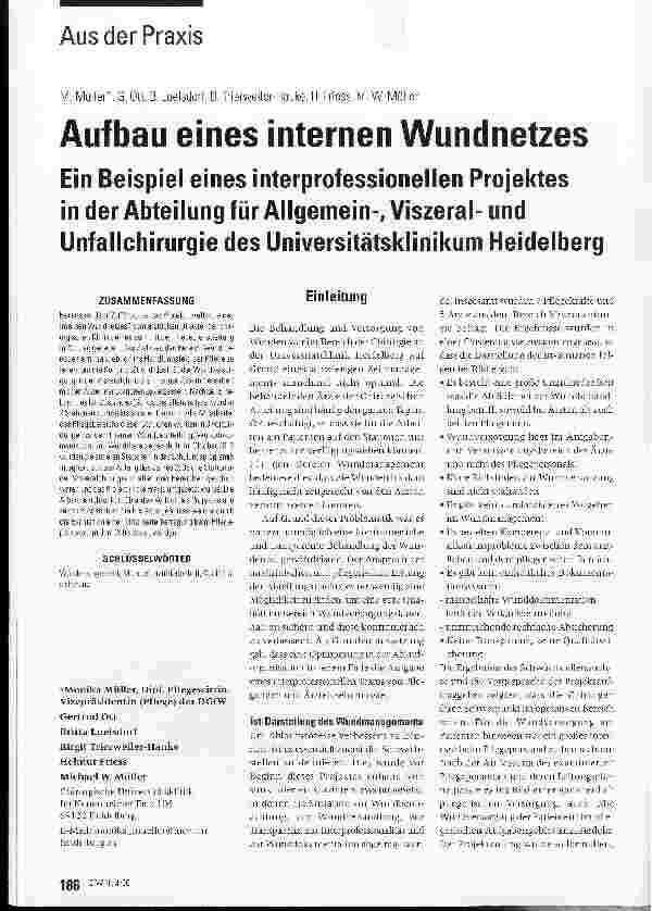 Vorschauseite 1: Aufbau eines internen Wundnetzes