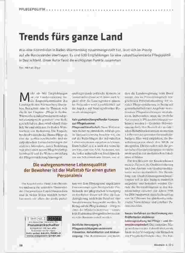 Vorschauseite 1: Trends fürs ganze Land