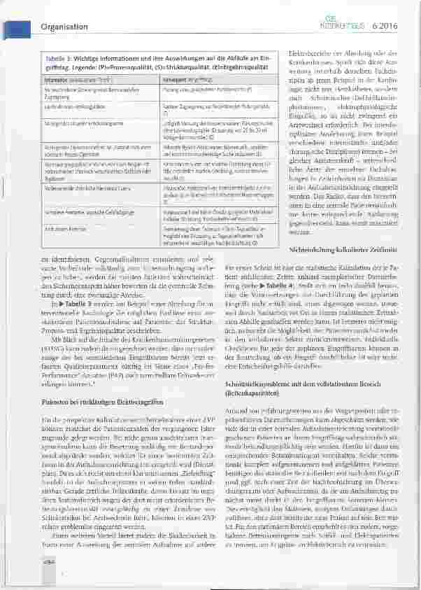 Vorschauseite 3: Zentrale vorstationäre Patienten aufnahme bei Elektiveingriffen