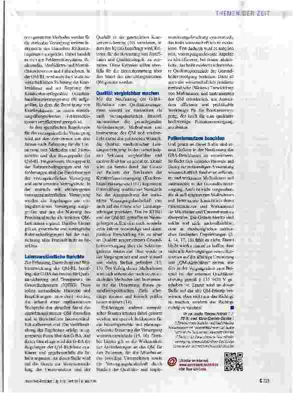 Vorschauseite 2: Wichtig: Evaluation des Patientennutzens