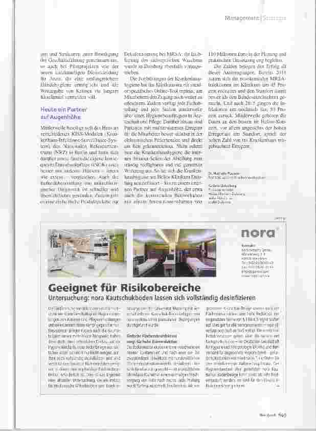 Vorschauseite 4: Hygienemanagement Gestern Schlusslicht, heute Vorreiter