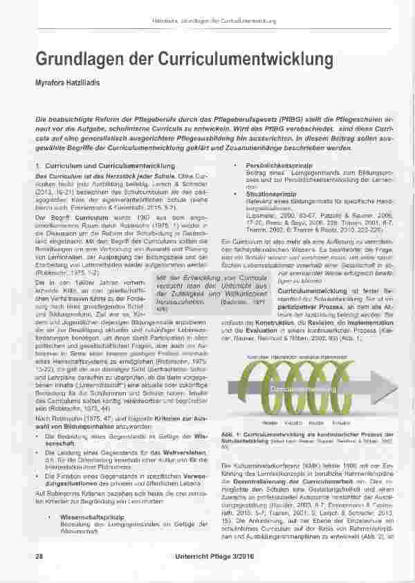 Vorschauseite 1: Grundlagen der Curriculumentwicklung