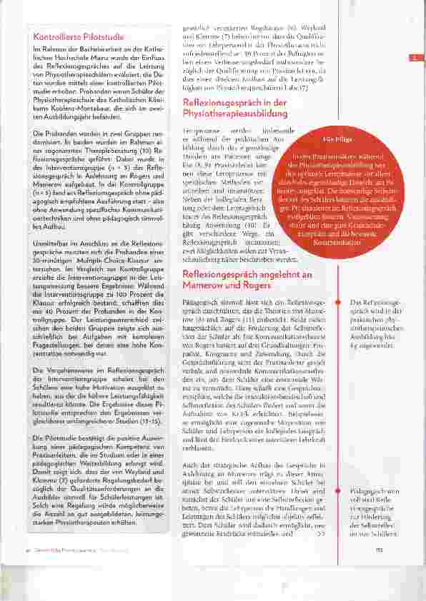 Vorschauseite 2: Physiotherapieschüler lernen von Praxisanleitern