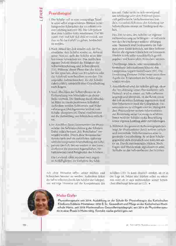 Vorschauseite 3: Physiotherapieschüler lernen von Praxisanleitern