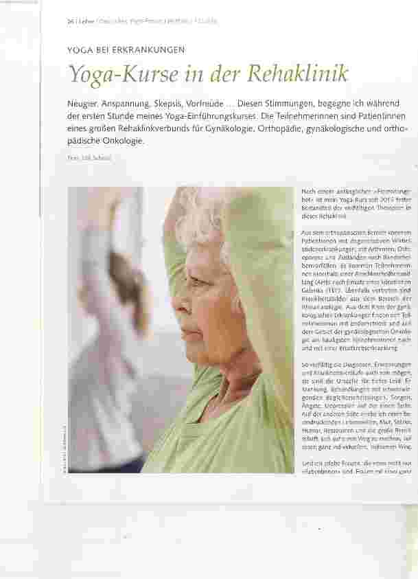 Vorschauseite 1: Yoga-Kurse in der Rehaklinik