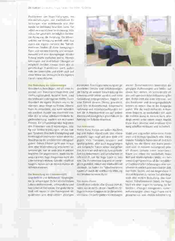 Vorschauseite 3: Yoga-Kurse in der Rehaklinik