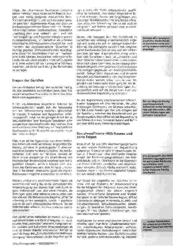 Vorschauseite 2: Der chronische Rückenschmerz und seine Begutachtung (II)