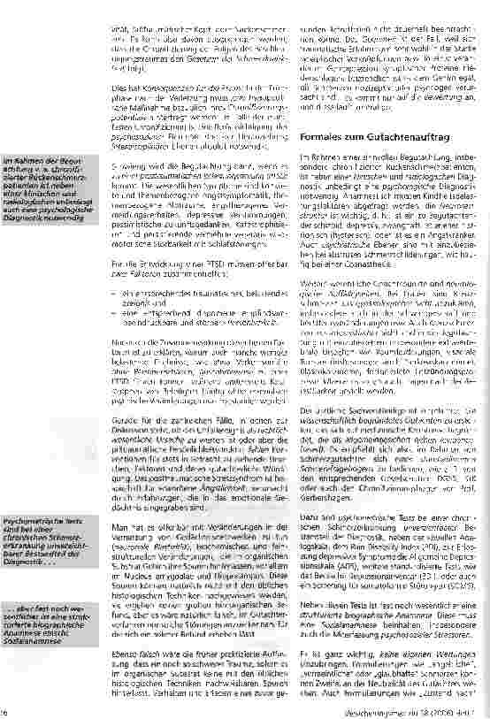 Vorschauseite 3: Der chronische Rückenschmerz und seine Begutachtung (II)