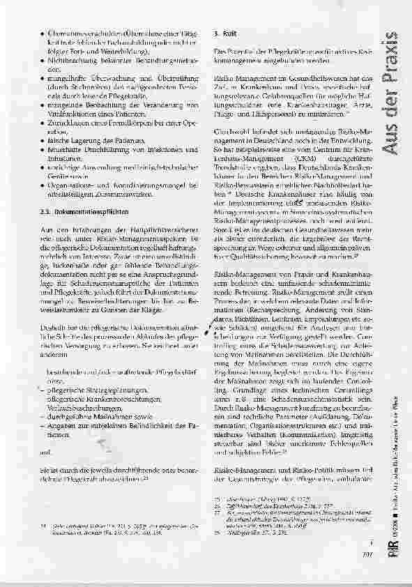 Vorschauseite 6: Juristisches Risiko-Management in der Pflege