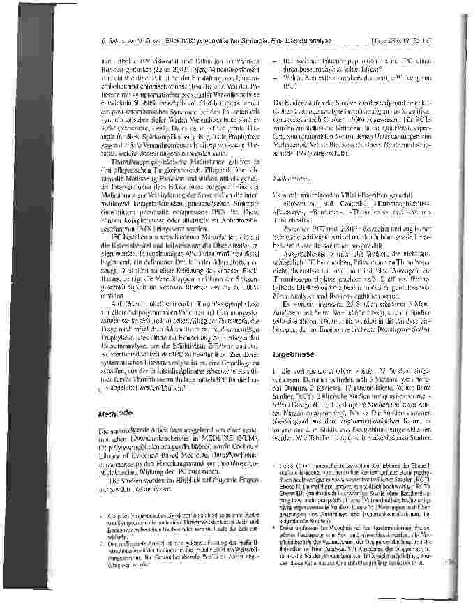 Vorschauseite 2: Thromboseprophylaktischer Effekt intermittierend komprimierender, pneumatischer Strümpfe (IPC): Eine systematische Literaturanalyse