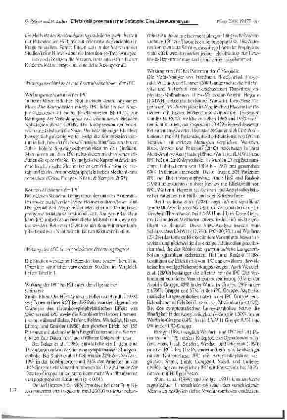 Vorschauseite 3: Thromboseprophylaktischer Effekt intermittierend komprimierender, pneumatischer Strümpfe (IPC): Eine systematische Literaturanalyse